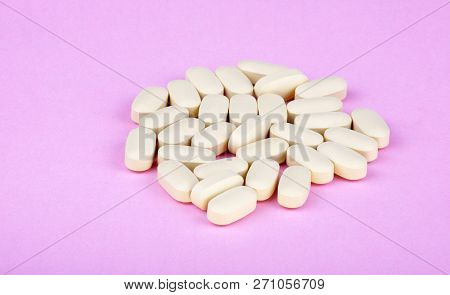 Hiv Therapy Efavirenz On Pink Background At Dry Sunny Summer Day