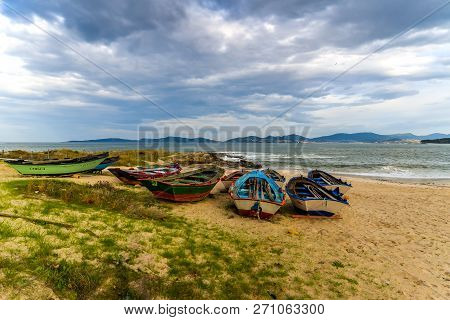 Colorful Boats On The Beach