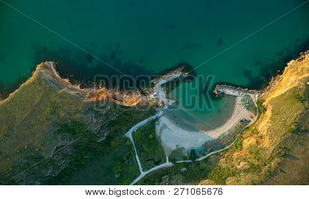 aerial view of Bolata bay Bulgaria, Black sea resort 