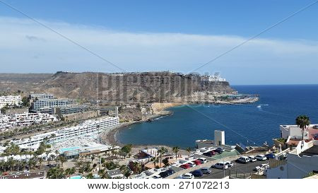 High View From Playa Del Cura In Gran Canaria, Canary Islands.
