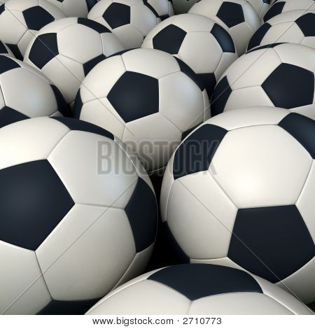 Baggrund af fodbolde