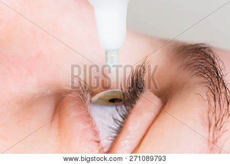 Eye Drops At The Girls Eye. For Any Purprose Use