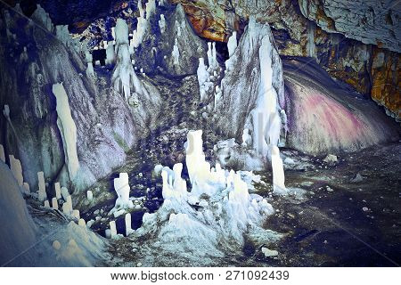 View Of Scarisoara Glacier In Apuseni Mountains, Romania