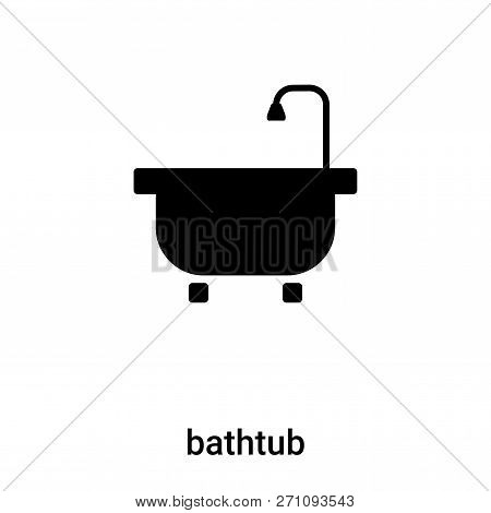 Bathtub Icon In Trendy Design Style. Bathtub Icon Isolated On White Background. Bathtub Vector Icon 