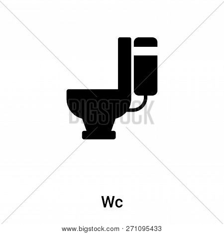 Wc Icon In Trendy Design Style. Wc Icon Isolated On White Background. Wc Vector Icon Simple And Mode