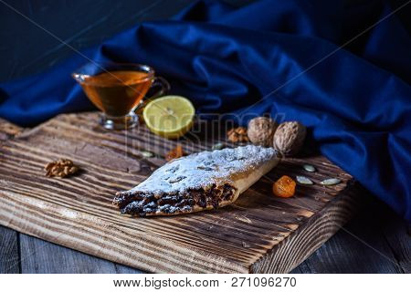 Oriental Recipe. Dessert With Dried Fruits, Lemon And Honey