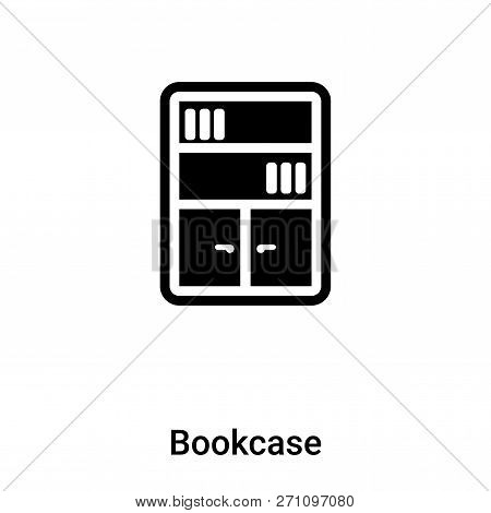 Bookcase Icon In Trendy Design Style. Bookcase Icon Isolated On White Background. Bookcase Vector Ic