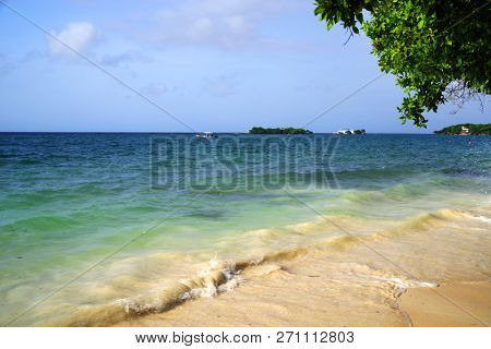 Seascape of the Caribbean Coast in Colombia, South America