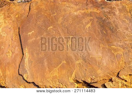 The Historic Featuring Ancient Rock Engravings By Hunter-gatherers & Khoikhoi Herders In Twyfelfonte