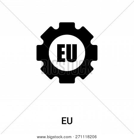 Eu Icon In Trendy Design Style. Eu Icon Isolated On White Background. Eu Vector Icon Simple And Mode