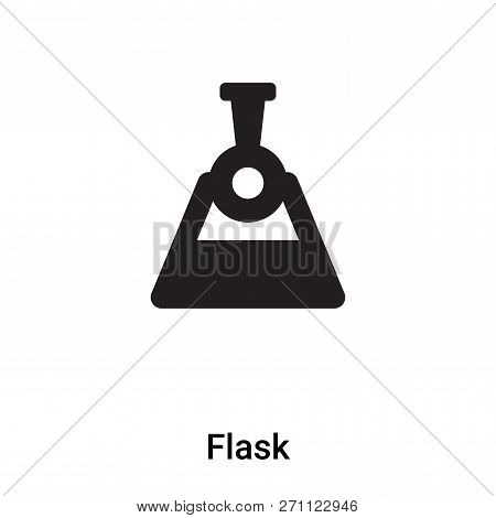 Flask Icon In Trendy Design Style. Flask Icon Isolated On White Background. Flask Vector Icon Simple