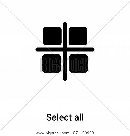 Select All Icon In Trendy Design Style. Select All Icon Isolated On White Background. Select All Vec