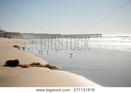 Border Field State Park. Border field beach in Ysidro California which borders Tijuana Mexico.