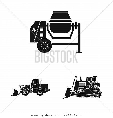 Vector Design Of Build And Construction Icon. Collection Of Build And Machinery Vector Icon For Stoc