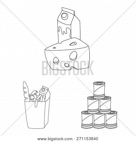 Vector Design Of Food And Drink Icon. Set Of Food And Store Vector Icon For Stock.
