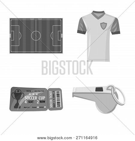 Vector Illustration Of Soccer And Gear Icon. Set Of Soccer And Tournament Stock Vector Illustration.