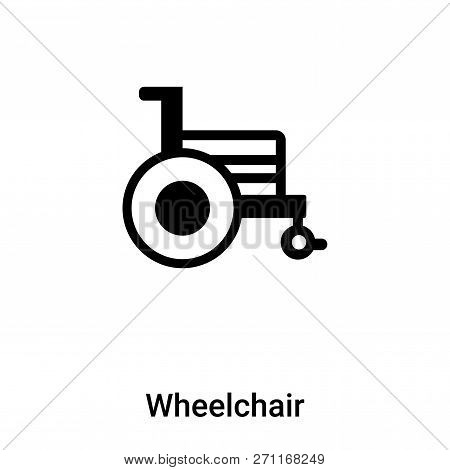 Wheelchair Icon In Trendy Design Style. Wheelchair Icon Isolated On White Background. Wheelchair Vec