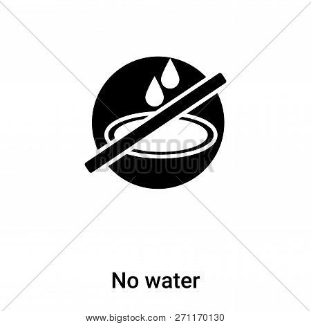 No Water Icon In Trendy Design Style. No Water Icon Isolated On White Background. No Water Vector Ic