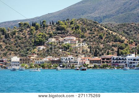 Landscape Of Poros Island Saronic Gulf Greece