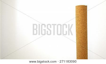 Natural Cork Substrate On The Floor With Laminate