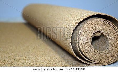 Natural Cork Substrate On The Floor With Laminate