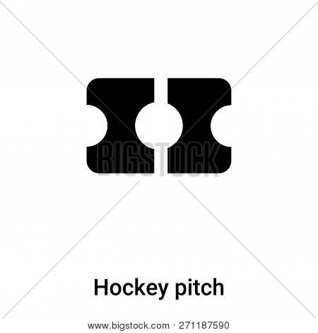 Hockey Pitch Icon In Trendy Design Style. Hockey Pitch Icon Isolated On White Background. Hockey Pit