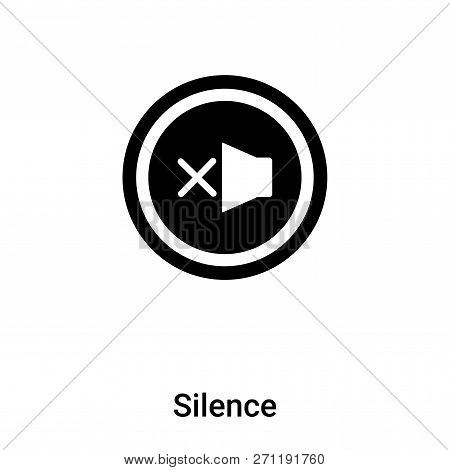 Silence Icon In Trendy Design Style. Silence Icon Isolated On White Background. Silence Vector Icon 