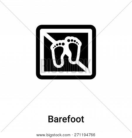 Barefoot Icon In Trendy Design Style. Barefoot Icon Isolated On White Background. Barefoot Vector Ic