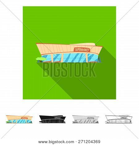 Vector Design Of Food And Drink Logo. Set Of Food And Store Vector Icon For Stock.