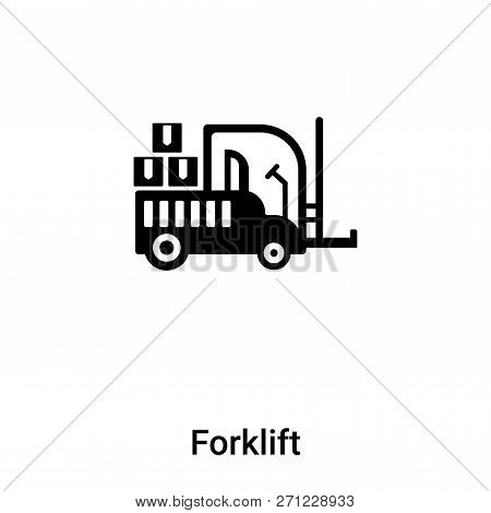 Forklift Icon In Trendy Design Style. Forklift Icon Isolated On White Background. Forklift Vector Ic