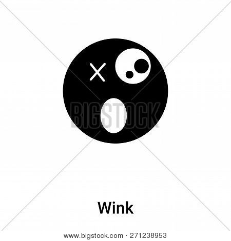 Wink Icon In Trendy Design Style. Wink Icon Isolated On White Background. Wink Vector Icon Simple An