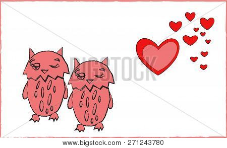 A Pair Of Owls Who Love Each Other