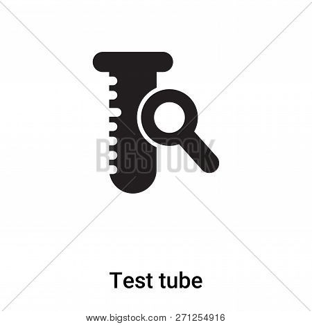 Test Tube Icon In Trendy Design Style. Test Tube Icon Isolated On White Background. Test Tube Vector
