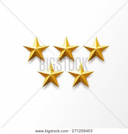 Vector Golden Star Ranking Symbol, Top Award