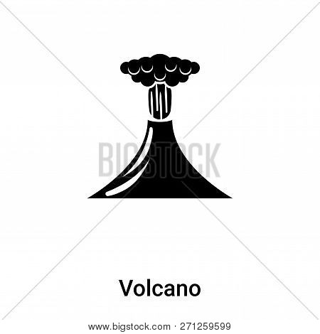 Volcano Icon In Trendy Design Style. Volcano Icon Isolated On White Background. Volcano Vector Icon 