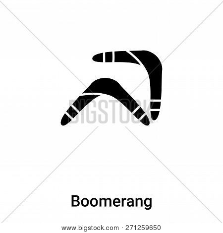 Boomerang Icon In Trendy Design Style. Boomerang Icon Isolated On White Background. Boomerang Vector