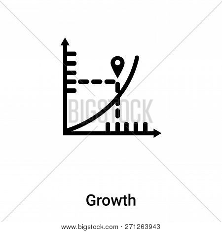 Growth Icon In Trendy Design Style. Growth Icon Isolated On White Background. Growth Vector Icon Sim