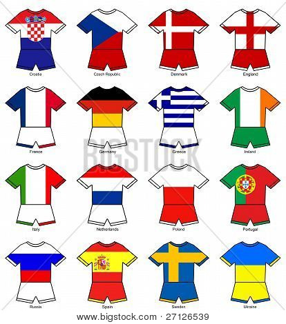 Euro 2012 Euroopan mestaruuden lippu nauhat