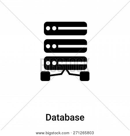 Database Icon In Trendy Design Style. Database Icon Isolated On White Background. Database Vector Ic