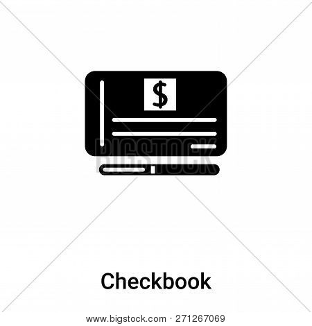 Checkbook Icon In Trendy Design Style. Checkbook Icon Isolated On White Background. Checkbook Vector