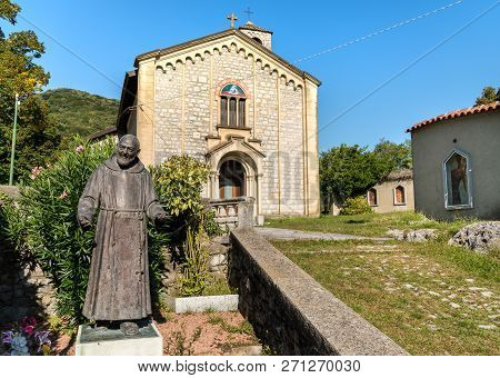 Arcumeggia, Varese, Italy - September 5, 2018: Sant Ambrogio Church In Painters Village Arcumeggia I