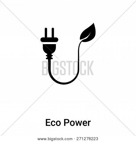 Eco Power Icon In Trendy Design Style. Eco Power Icon Isolated On White Background. Eco Power Vector