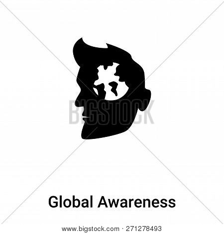 Global Awareness Icon In Trendy Design Style. Global Awareness Icon Isolated On White Background. Gl