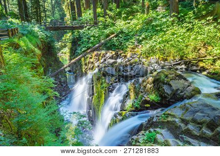 Sol Duc Falls In Olympic National Park, Washington