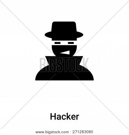 Hacker Icon In Trendy Design Style. Hacker Icon Isolated On White Background. Hacker Vector Icon Sim