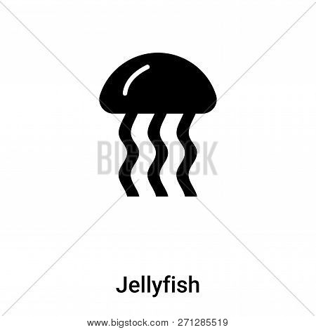 Jellyfish Icon In Trendy Design Style. Jellyfish Icon Isolated On White Background. Jellyfish Vector