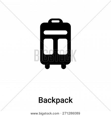 Backpack Icon In Trendy Design Style. Backpack Icon Isolated On White Background. Backpack Vector Ic