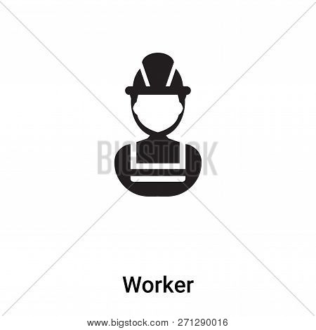 Worker Icon In Trendy Design Style. Worker Icon Isolated On White Background. Worker Vector Icon Sim