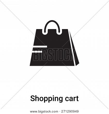 Shopping Cart Icon In Trendy Design Style. Shopping Cart Icon Isolated On White Background. Shopping