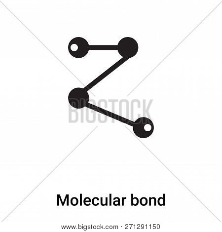 Molecular Bond Icon In Trendy Design Style. Molecular Bond Icon Isolated On White Background. Molecu